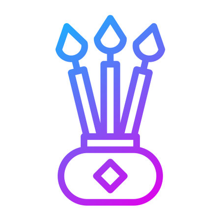 candle gradient illustration vector and logo new year icon perfect. Icon sign from modern collection for mobile concept and web. Nice design perfect.のイラスト素材