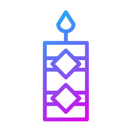 candle gradient illustration vector and logo new year icon perfect. Icon sign from modern collection for mobile concept and web. Nice design perfect.のイラスト素材