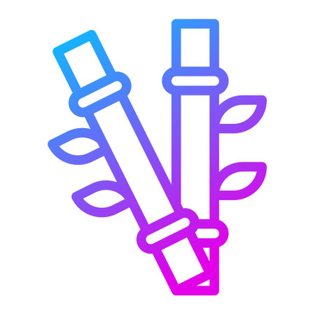 bamboo gradient illustration vector and logo new year icon perfect. Icon sign from modern collection for mobile concept and web. Nice design perfect.のイラスト素材
