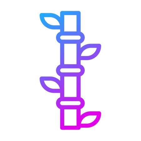 bamboo gradient illustration vector and logo new year icon perfect. Icon sign from modern collection for mobile concept and web. Nice design perfect.のイラスト素材
