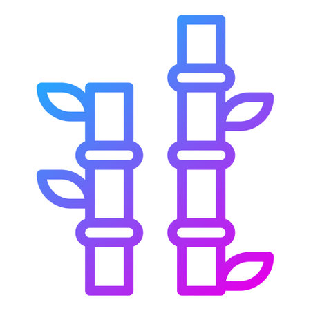 bamboo gradient illustration vector and logo new year icon perfect. Icon sign from modern collection for mobile concept and web. Nice design perfect.のイラスト素材