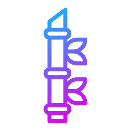 bamboo gradient illustration vector and logo new year icon perfect. Icon sign from modern collection for mobile concept and web. Nice design perfect.のイラスト素材