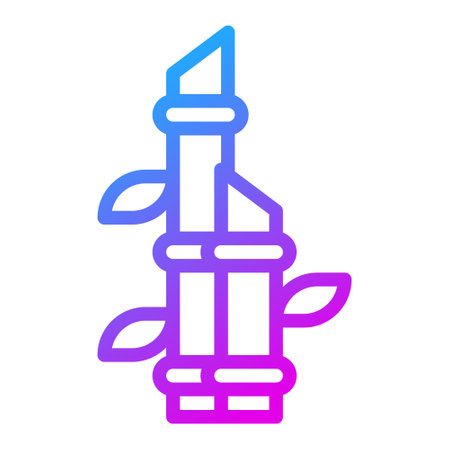 bamboo gradient illustration vector and logo new year icon perfect. Icon sign from modern collection for mobile concept and web. Nice design perfect.のイラスト素材