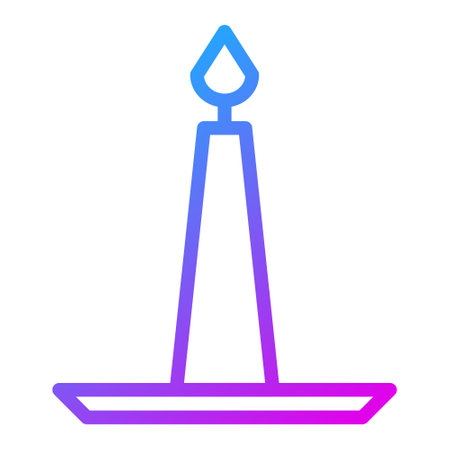 candle gradient illustration vector and logo new year icon perfect. Icon sign from modern collection for mobile concept and web. Nice design perfect.のイラスト素材