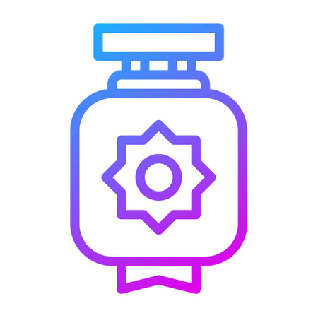 lantern gradient illustration vector and logo new year icon perfect. Icon sign from modern collection for mobile concept and web. Nice design perfect.のイラスト素材
