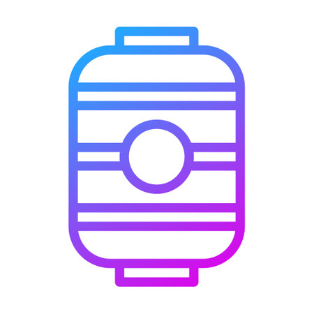 lantern gradient illustration vector and logo new year icon perfect. Icon sign from modern collection for mobile concept and web. Nice design perfect.のイラスト素材