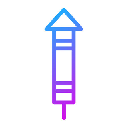 firecrackers gradient illustration vector and logo new year icon perfect. Icon sign from modern collection for mobile concept and web. Nice design perfect.のイラスト素材