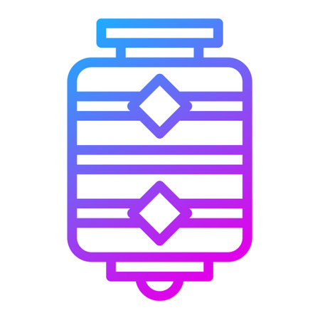 lantern gradient illustration vector and logo new year icon perfect. Icon sign from modern collection for mobile concept and web. Nice design perfect.のイラスト素材