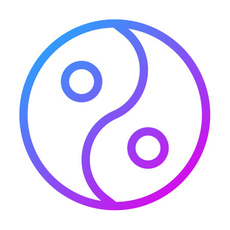Yin yang gradient illustration vector and logo new year icon perfect. Icon sign from modern collection for mobile concept and web. Nice design perfect.のイラスト素材