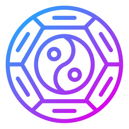 Yin yang gradient illustration vector and logo new year icon perfect. Icon sign from modern collection for mobile concept and web. Nice design perfect.のイラスト素材