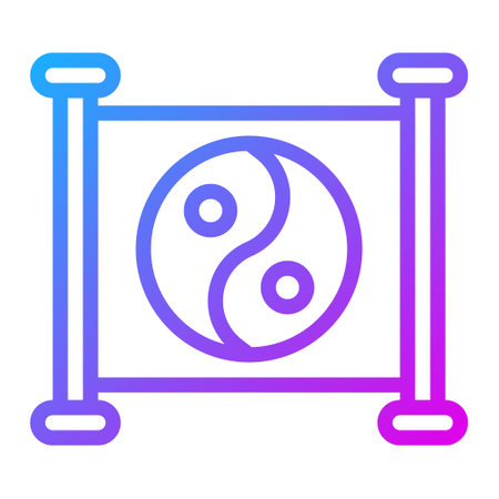 Yin yang gradient illustration vector and logo new year icon perfect. Icon sign from modern collection for mobile concept and web. Nice design perfect.のイラスト素材