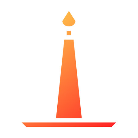 candle gradient solid illustration vector and logo new year icon perfect. Icon sign from modern collection for web. Nice design perfect.のイラスト素材