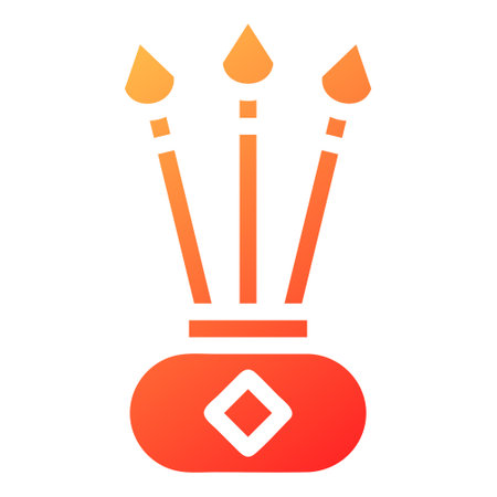 candle gradient solid illustration vector and logo new year icon perfect. Icon sign from modern collection for web. Nice design perfect.のイラスト素材