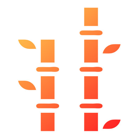 bamboo gradient solid illustration vector and logo new year icon perfect. Icon sign from modern collection for web. Nice design perfect.のイラスト素材