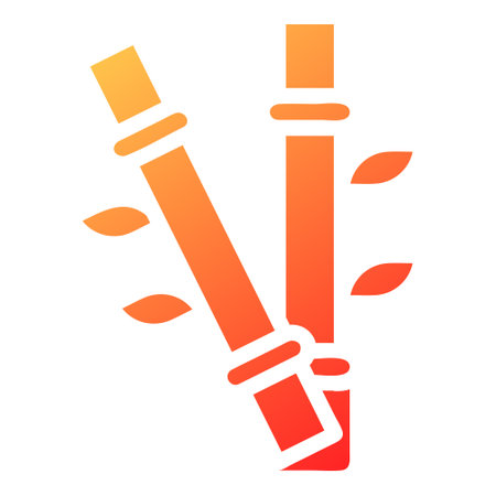 bamboo gradient solid illustration vector and logo new year icon perfect. Icon sign from modern collection for web. Nice design perfect.のイラスト素材