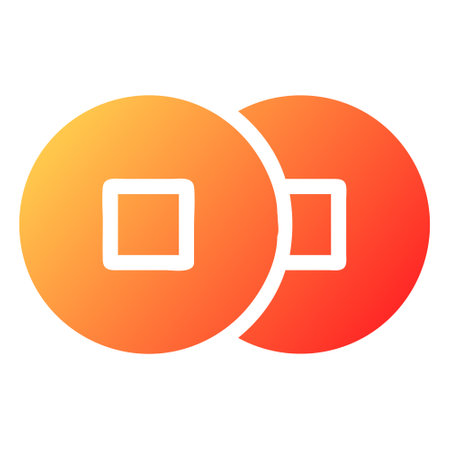 coin gradient solid illustration vector and logo new year icon perfect. Icon sign from modern collection for web. Nice design perfect.のイラスト素材