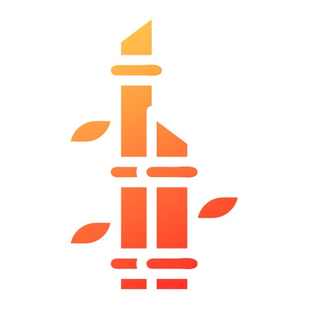 bamboo gradient solid illustration vector and logo new year icon perfect. Icon sign from modern collection for web. Nice design perfect.のイラスト素材