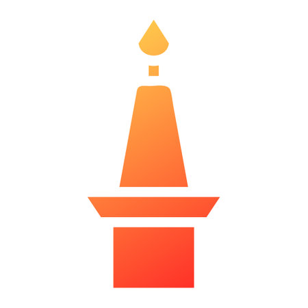 candle gradient solid illustration vector and logo new year icon perfect. Icon sign from modern collection for web. Nice design perfect.のイラスト素材