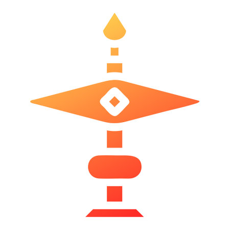candle gradient solid illustration vector and logo new year icon perfect. Icon sign from modern collection for web. Nice design perfect.のイラスト素材