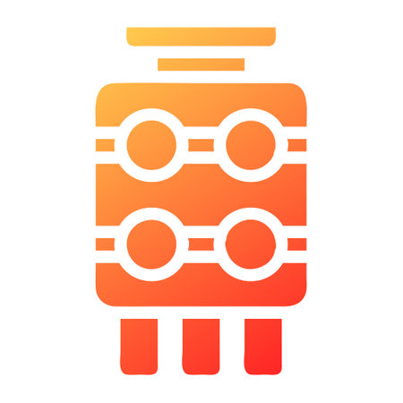 lantern gradient solid illustration vector and logo new year icon perfect. Icon sign from modern collection for web. Nice design perfect.のイラスト素材