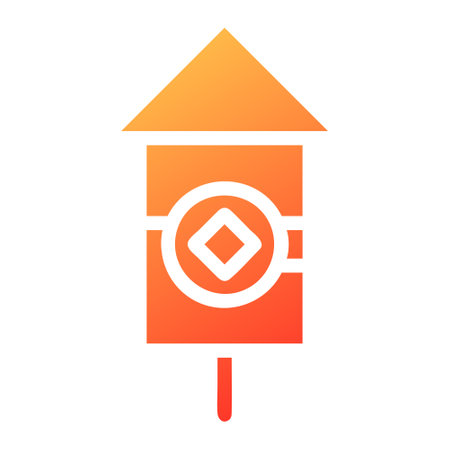 firecrackers gradient solid illustration vector and logo new year icon perfect. Icon sign from modern collection for web. Nice design perfect.のイラスト素材