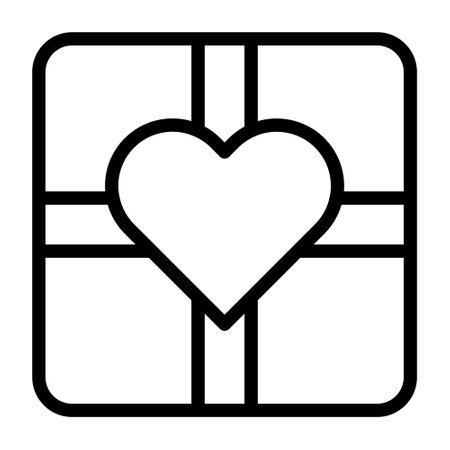 gift outline valentine illustration vector and logo new year icon perfect. Icon sign from modern collection for web. Nice design perfect.のイラスト素材