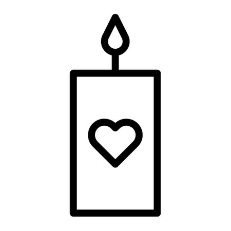 candle outline valentine illustration vector and logo new year icon perfect. Icon sign from modern collection for web. Nice design perfect.のイラスト素材