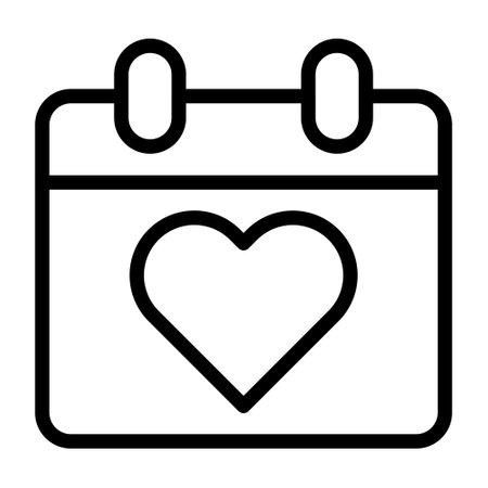 calendar outline valentine illustration vector and logo new year icon perfect. Icon sign from modern collection for web. Nice design perfect.のイラスト素材