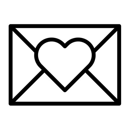 massage outline valentine illustration vector and logo new year icon perfect. Icon sign from modern collection for web. Nice design perfect.のイラスト素材
