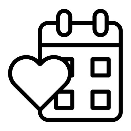 calendar outline valentine illustration vector and logo new year icon perfect. Icon sign from modern collection for web. Nice design perfect.のイラスト素材