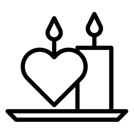 candle outline valentine illustration vector and logo new year icon perfect. Icon sign from modern collection for web. Nice design perfect.のイラスト素材