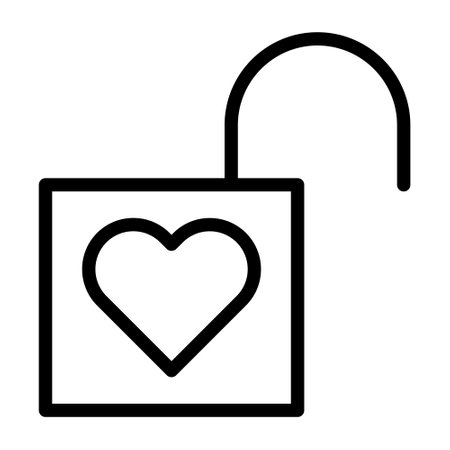 lock outline valentine illustration vector and logo new year icon perfect. Icon sign from modern collection for web. Nice design perfect.のイラスト素材