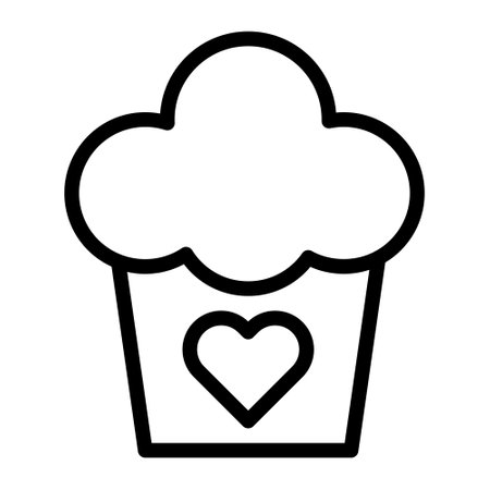 cake outline valentine illustration vector and logo new year icon perfect. Icon sign from modern collection for web. Nice design perfect.のイラスト素材