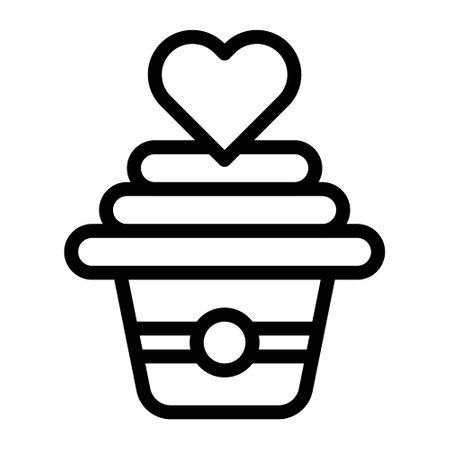 cake outline valentine illustration vector and logo new year icon perfect. Icon sign from modern collection for web. Nice design perfect.のイラスト素材
