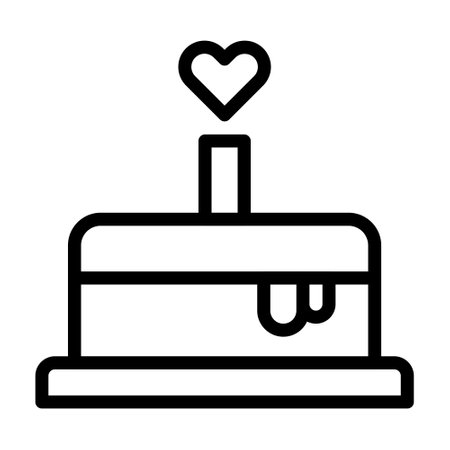 cake outline valentine illustration vector and logo new year icon perfect. Icon sign from modern collection for web. Nice design perfect.のイラスト素材