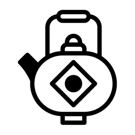Teapot dualtone illustration vector and logo new year icon perfect. Icon sign from modern collection for web. Nice design perfect.のイラスト素材