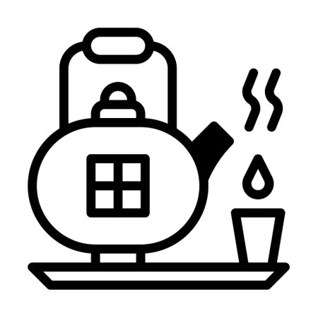 Teapot dualtone illustration vector and logo new year icon perfect. Icon sign from modern collection for web. Nice design perfect.のイラスト素材