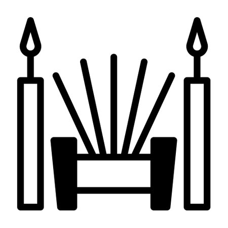 incense dualtone illustration vector and logo new year icon perfect. Icon sign from modern collection for web. Nice design perfect.のイラスト素材