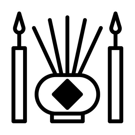 incense dualtone illustration vector and logo new year icon perfect. Icon sign from modern collection for web. Nice design perfect.のイラスト素材