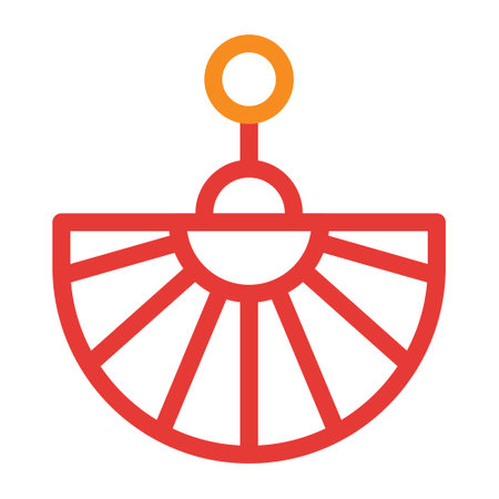 fan multicolor red illustration vector and logo new year icon perfect. Icon sign from modern collection for web. Nice design perfect.のイラスト素材