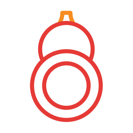 Calabash multicolor red illustration vector and logo new year icon perfect. Icon sign from modern collection for web. Nice design perfect.のイラスト素材