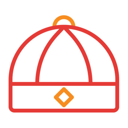 hat multicolor red illustration vector and logo new year icon perfect. Icon sign from modern collection for web. Nice design perfect.のイラスト素材