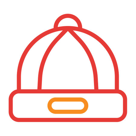 hat multicolor red illustration vector and logo new year icon perfect. Icon sign from modern collection for web. Nice design perfect.のイラスト素材