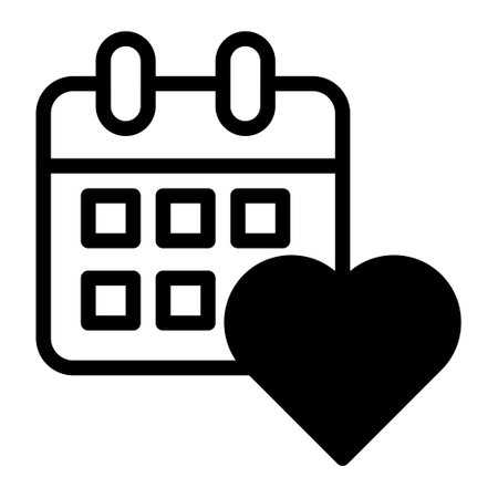 calendar dualtone black valentine illustration vector and logo new year icon perfect. Icon sign from modern collection for web. Nice design perfect.のイラスト素材