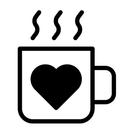 cup dualtone black valentine illustration vector and logo new year icon perfect. Icon sign from modern collection for web. Nice design perfect.のイラスト素材