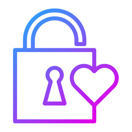 lock gradient purple valentine illustration vector and logo new year icon perfect. Icon sign from modern collection for web. Nice design perfect.のイラスト素材
