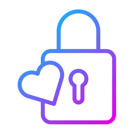 lock gradient purple valentine illustration vector and logo new year icon perfect. Icon sign from modern collection for web. Nice design perfect.のイラスト素材
