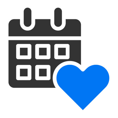 calendar solid blue grey valentine illustration vector and logo new year icon perfect. Icon sign from modern collection for web. Nice design perfect.のイラスト素材