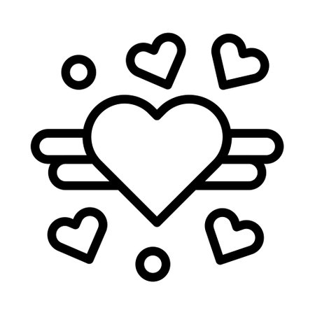 decoration valentine icon outline style illustration vector and logo. Icon sign from modern collection for web. Nice design perfect.のイラスト素材