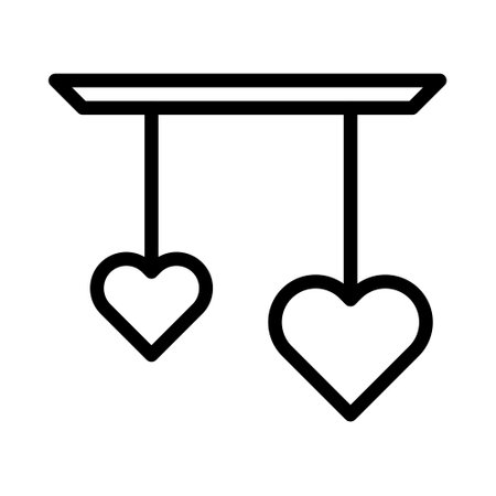 decoration valentine icon outline style illustration vector and logo. Icon sign from modern collection for web. Nice design perfect.のイラスト素材